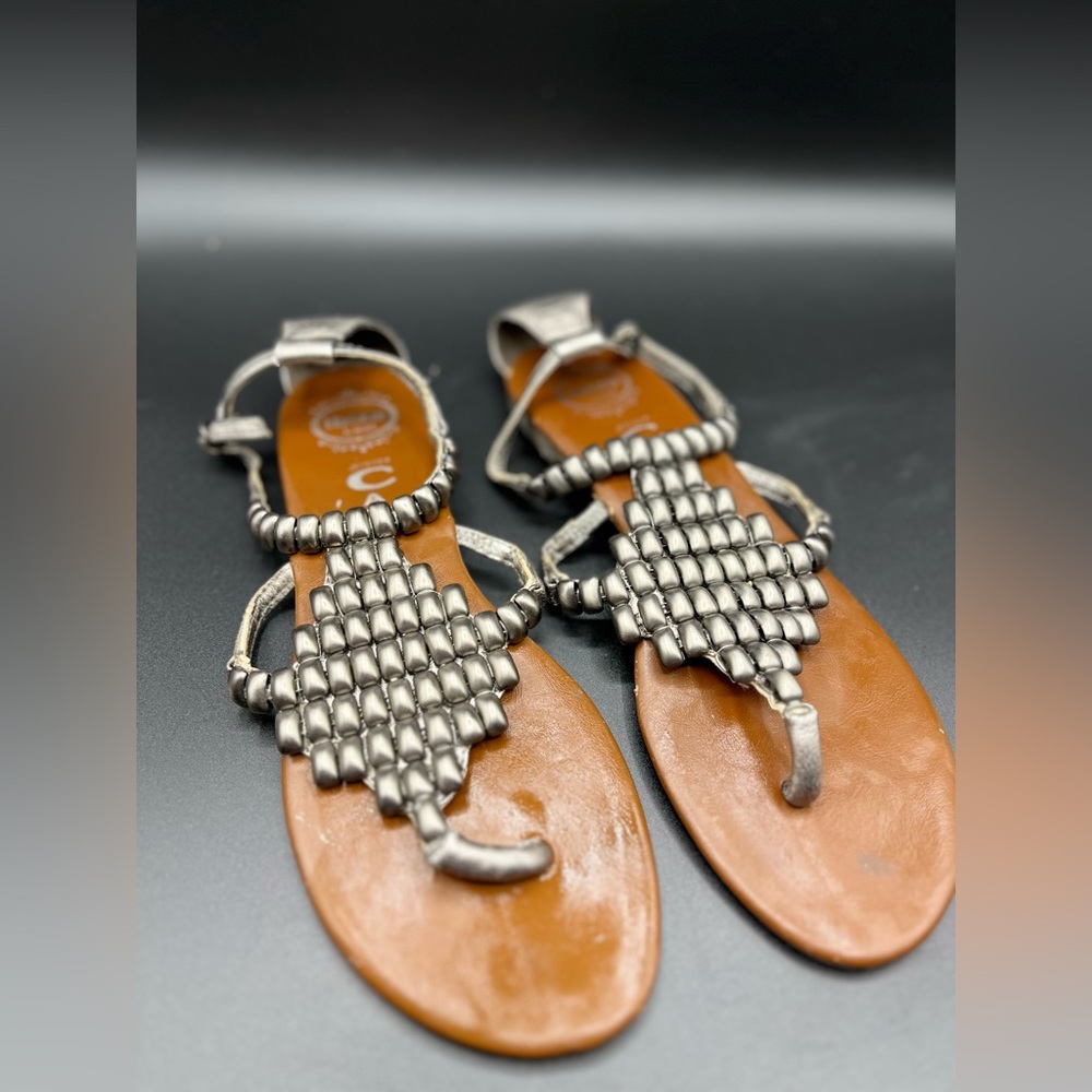 Handmade Ibiza Last Jeffery Campbell Metal Sandals Size 7
